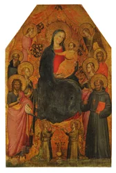 Madonna and Child Surrounded by Saints and Angels